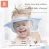 Kids shampoo cap waterproof ear protection artifact child shower stuff baby girl bathing cap adjustable pink blue 240412
