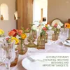 Vasi set di 22 mini boccioli di vetro ambra per decorazioni di nozze rustiche alla rinfusa Centrotavola di decorazioni per la casa chiari