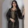 Casual Dresses YZZ Abaya Dubai Woman 2024 Middle East Luxury Bronzing Muslim Arab Lady Long Dress Caftan Marocain Femme Robe