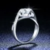 Sier S925 Pierścień szterling mo sangshi pierścionek damski skręt ramię anioła pocałunka propozycja ring tiktok na żywo