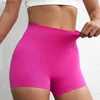 Shorts actifs vendeurs à chaud de couleur solide color haute taille gym yoga lega legging féminin fitness sport court soft léopard imprime joggot athlétique d240426