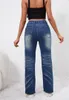 Jeans féminins 2024 Spring High Fashion Slim pour les femmes Street Street Stretch Denim Junes droites Pantalons féminins S-2xl