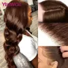 13x6 Chocolate Brown Body Wave Front HD Transparent Lace Frontal Perruque Fermed Perrues de cheveux humains colorés 180% 240417