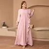 Veckad moderosa kaftan klänning muslimska abaya dubai kalkon mantel ramadan klänningar kvinnor elegant full ärm kvällsfestkläder 240415