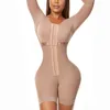 Kvinnors shapers fajas full kroppsformande bodysuits för långärmad kompressionsplagg efter fettsugning postpartum formade kvinnor