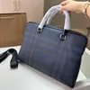 10A Fashion Trendy Unisex Laptop Bags Bags Lattice Business Bag Briefcase Luxury Designer Business Quality Handbag 230715 Shoulder Stri Ufqh