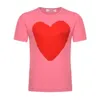 T-Shirt Play Women Designer Top-Qualität Luxus Fashion Summer Red Love kurzärmeliges T-Shirt Beide Männer Frauen locker sitzend reines Baumwollpaar Style Kurzarm T-Shirt