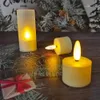 مجموعة من 6 LED LED Tealight 3D Flame Candles عن بُعد يتم التحكم فيها مع شمعة نذرية الموقت لحضور حفل زفاف ديكور حفل عيد الميلاد 240416