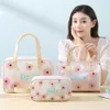 Bolsa de cosmética pequena fresca transparente bolsa de armazenamento de lavagem de PVC portátil bolsa de banho de grande capacidade