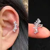 Charm 1 stim Simple Star Flower Shape Zirkon oor Cuff vrouwen charmante kristallen clip op oorbellen oorkopje zonder piercing oorbellen sieraden