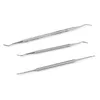 3PCS Double Ended Ingrown Toe Correction Files Stainless Steel Toe Nail Care Manicure Pedicure Toenails Clean Foot Tools