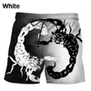 Pantalones cortos para hombres Diseño de escorpión para hombres Paleas Fitness de secado rápido Diversión Fun Fun Shorts 3d Mens Clothing Swimmtrunk J240426