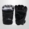 Luvas de treinamento profissional de boxe profissional Almofada de couro meio dedo para adultos boxe de boxe de boxing ufc knuckles de sacolas de areia