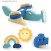 모래 재생 물 재미있는 아기 목욕 장난감 비 독성 거품 항공기 잠수함 형태 부유 수영장 장난감 어린이 Montessori 장난감 어린이 선물 Q240426