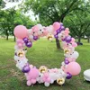 Decorazione per feste 100 pezzi da 100 pezzi di diverse taglie rosa Bianco Purple Confetti Balloon Kit Arch Garland Arch per decorazioni di compleanno