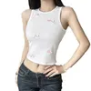 Designer tops feminino tanque tampa de camiseta feminina colheita de camiseta top camis cor de cor de cor de arco sólido sexy roupa diária rosa vermelho branco preto roupas roupas femininas roupas de ginástica feminina rosa