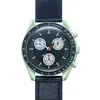 2024 Bioceramic Moonswatch Quarz Charz Chronograph Mens 수은 나일론 럭셔리 시계 제임스 Montre de Luxe Limited Edition에 미션.