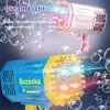 69 Holes Electric Bubble Gun Gatlin Bubble Gun Machine Soap Bubbles Magic Bubble for Bathroom Outdoor Toys For Children 240416