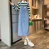 Casual Dresses Loose Women Suspender Denim Bleached Japanese Style Do Old Hipster Slouchy Preppy Students Sweet Harajuku Vestido
