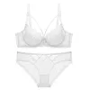 Strumpor varsbaby sexig plus size blommig spets olinerad underkläder djup v ihålig 3/4 kopp underwire abcde cup bh