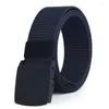 Belts Man Belt Nylon Cotton Material Plastic Automatic Buckle Ourdoor Sports For