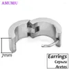 Boucles d'oreilles Amumiu 2024 Bijoux de mode en acier inoxydable masculin pour hommes Coucle Round Style Silver Couleur E008