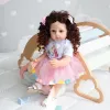 Dolls NPK 55 cm Reborn Baby Toddler Princess Full Body Soft Silicone Flexible Soft Touch Curly Hair Fashion Girl Doll Xmas Gift