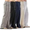 Pantaloni di lino di moda di moda multipli pantaloni casuali estate in cotone traspirante in cotone streetwear maschio primaverili premi 240422 240422