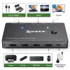 Drijft USBC/HDMI (USBC) KVM Switch 2 in 1 uit 4K USB HDMI KVM Switch Support PD Charg voor 2 pc -sharing toetsenbordmuis printer display