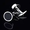 FLEXFIL jewelry fashion shirt cufflinks for mens gift Brand cuff links buttons Black High Quality gemelos 240412