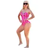 marka projektantki damskiej stroje kąpielowej Summer Kobiety luksusowy druk różowe czarne peleryny seksowne modne kąpiel stroje kąpielowe bikini femme pływanie dwuczęściowe zestawy plażowe