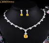 Magnifique chute carrée en zircon cubique collier juif de fête