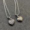 Nuova collana di designer David Yurma Necklace Designer Populano x Pulsante Cance personalizzato Catena a pendente Retro Titanium in acciaio Argento Neccano unisex Designer Gioielli Gift