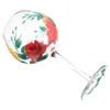 Becher Glass Becher gefärbt bemalte rote Ballon Mädchen Pretty Birthday Hand Goblet Miss Fehl