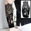 Tattoo Transfer Black Forest Temporary Tattoos For Women Men Realistic Clown Mask Skull Dahlia Fake Tattoo Sticker Forearm Leg Tatoos Hot Sale 240426