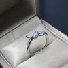 Women Band Tiifeany Ring Jewelry V Gold High end Twisted Knot with Diamond Womens 18K Rose Rope Proposal