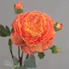 Dekorativa blommor vita konstgjorda siden pion blommor gren bröllop blommor arrangemang ornament hem vardagsrum juldekor Po rekvisita