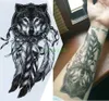 Dövme Transfer Su geçirmez Geçici Dövme Sticker Crow Wolf Ormanı Dövme Çıkartmaları Flash Tatoo Kadınlar İçin Sahte Dövmeler 7 240426