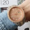 Relógios masculinos de luxo Diamond Fashion Casual Designer Watch Men Diamond Watch Watch 42mm Quartz Wristwatches Rose Gold Famous Brand Watches