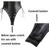 Openers Spandex Bodysuit Strappy Metal Leotard Sexy Leather Fabric Tights Porn Open Crotch Bottoming Top Ladies Jumpsuits Sexi