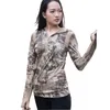 戦術的なTシャツ新しい女性戦術マスクTシャツ長袖迷彩弾性通気性パーカーTシャツバトルCSカラーブレットゲーム240426