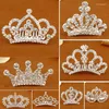 Headpieces Children Mini Crowns Hair Comb Crystal Bridal Princess Women Girl Rhinestone Pearl Hairpin Wedding Tiara Accessories