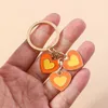 Keychains Lonyards mignon Keychain Fashion Colorful Love Heart Charms Key Rings For Women Men Car Key Mandbag Pendants Clées Clées ACCESSOIRES DIY