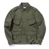 Jagdjacken Military Tactical Jacket Herren Retro M42 Multi -Taschen -Fallschirmjäger Outewear Armygreen Mantel Männlich