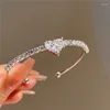 Pulseira de zircão de grande coração para mulheres de moda de moda de pingente colar de jóias clássicas de jóias de casamento femininas acessórios femininos presentes