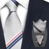 Bow Ties Novelty Men's Floral Stripe Tie Mandkerchief Set Leisure Business Daily Wedding Party Robe masculine Luxury Coldie Cravat Cravat