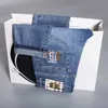 Jeans de grife masculino Primavera/verão Nova marca de moda bordada Jeans Slim Fit Elastic Pequeno calças de comprimento 985