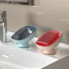 Zet Super Suction Cup Soap Dish met afvoerwater voor badkamer zeephouder kithcen spons houder zeepcontainer badkamer benodigdheden