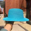 Breite Krempeln Hüte Eimer Hüte farbige Süßigkeiten Strat Sonnenhut flach obere koreanische Mode farbenfrohe Kette Top Hut Acryl Strandhut kann gefärbt werden