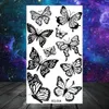 Tattoo Transfer Butterfly Rose Flower Tijdelijke tatoeages voor vrouwen volwassen kinderen meisje veer slang schorpioen nep tattoo nek armhanden kleine tatoeages 240426